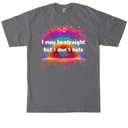 Straight don't hate&nbsp;, a Charcoal Tall Classic Unisex Tee