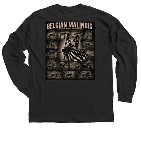 Malinois Do It All, a Black Classic Long Sleeve Tee