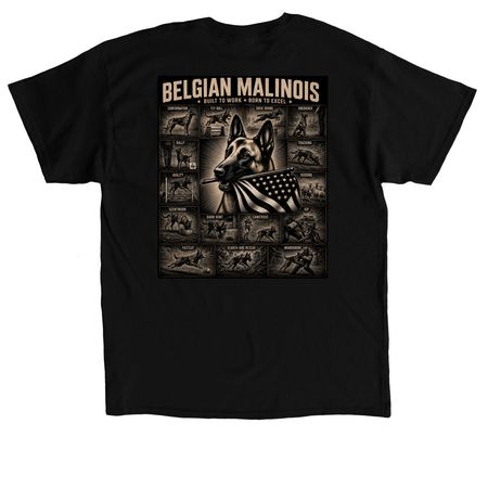 Malinois Do It All, a Black Classic Unisex Tee