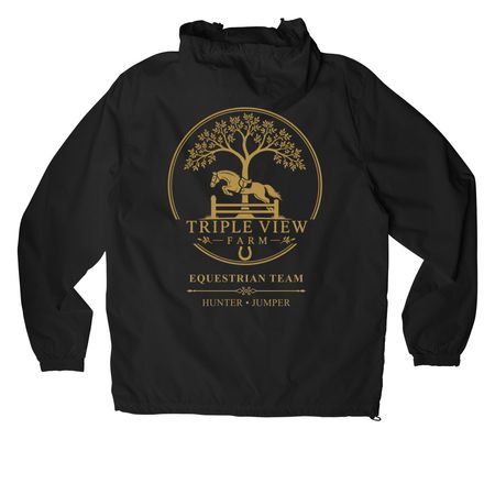 TVF Equestrian Team Weather-Resistant Anorak, a Black Packable Anorak