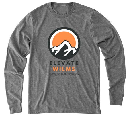 Elevate Wilms, a Aluminum Grey Allmade Eco Triblend Long Sleeve Tee