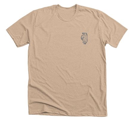 Giant City- Nature Trail, a Heather Tan Premium Unisex Tee (back-view)