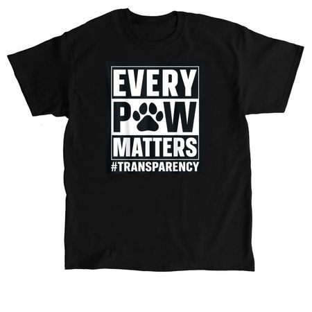 Every Paw Matters!, a Black Classic Unisex Tee