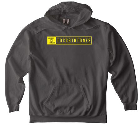 Classic Yellow Logo, a Pepper Comfort Colors Pullover Hoodie