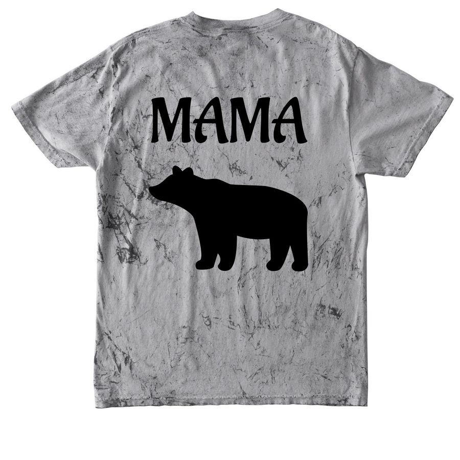 MAMA Bear Tee, a Smoke Comfort Colors Colorblast Tee (back-view)
