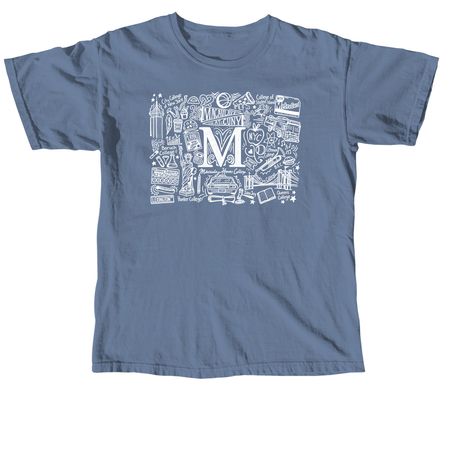Macaulay Honors Doodle Design, a Blue Jean Comfort Colors Unisex Tee