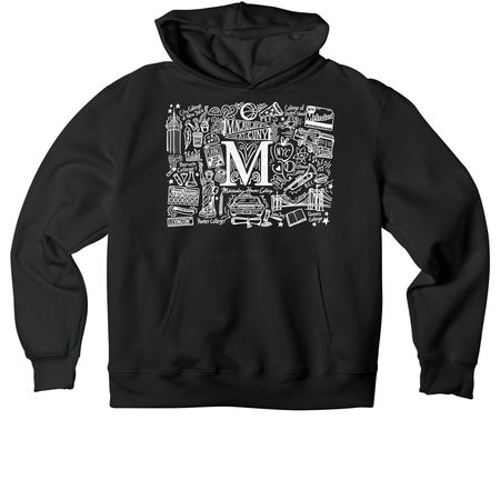 Macaulay Honors Doodle Design, a Vintage Black Premium Heavyweight Pullover Hoodie