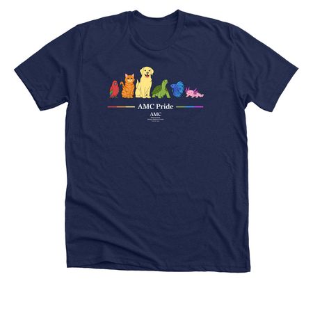 AMC Pride & Diversity T-Shirts, a Solid Navy Blend Premium Unisex Tee