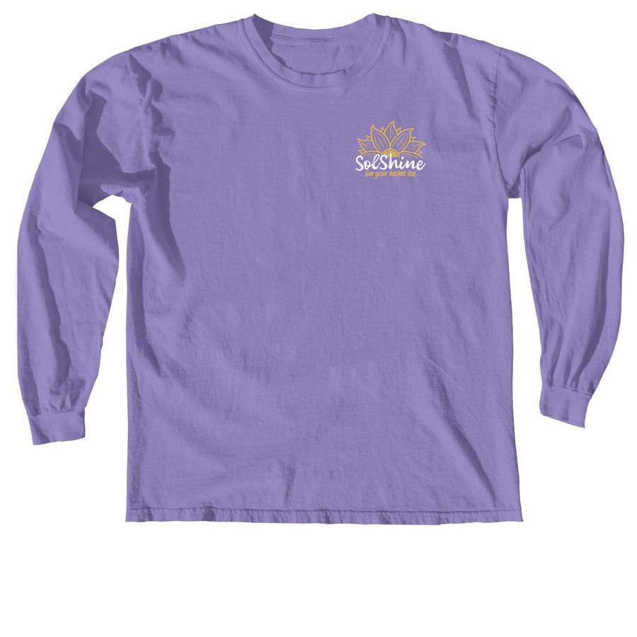 (White Logo) Long Sleeve - Additional Colors, a Violet Comfort Colors Long Sleeve Tee