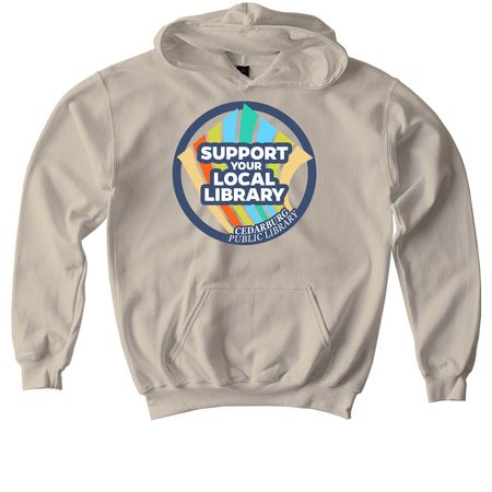 Support Your Local Library, a Sand Softstyle Youth Pullover Hoodie