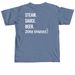 Zero Shucks Checklist, a Blue Jean Comfort Colors Unisex Tee (back-view)