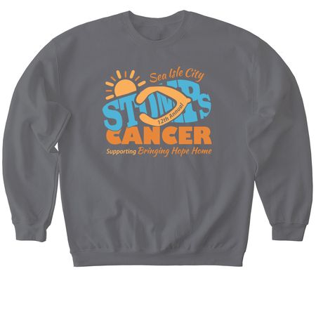 STOMP 2026 Apparel ? Full Color, a Charcoal Softstyle Crewneck Sweatshirt