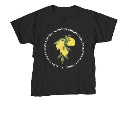 Fruit of the Spirit 2026-2027, a Black Youth Unisex Tee