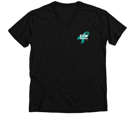 ECM Squad Shirts F/C, a Solid Black Blend Premium V-Neck Tee
