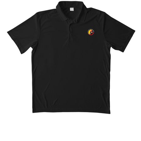 Polo shirts, a Black Unisex Performance Polo