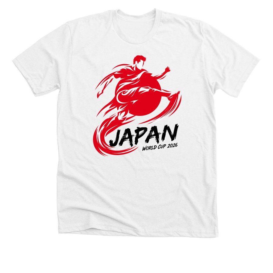 Japan World Cup 2026 Football Player shirt, a Solid White Blend Premium Unisex Tee
