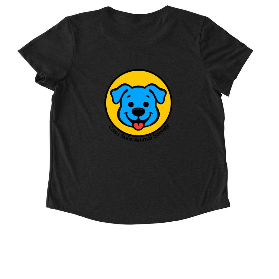 Casa Suli Animal Society, a Space Black Allmade Eco Triblend Women?s Scoop Neck Tee (back-view)