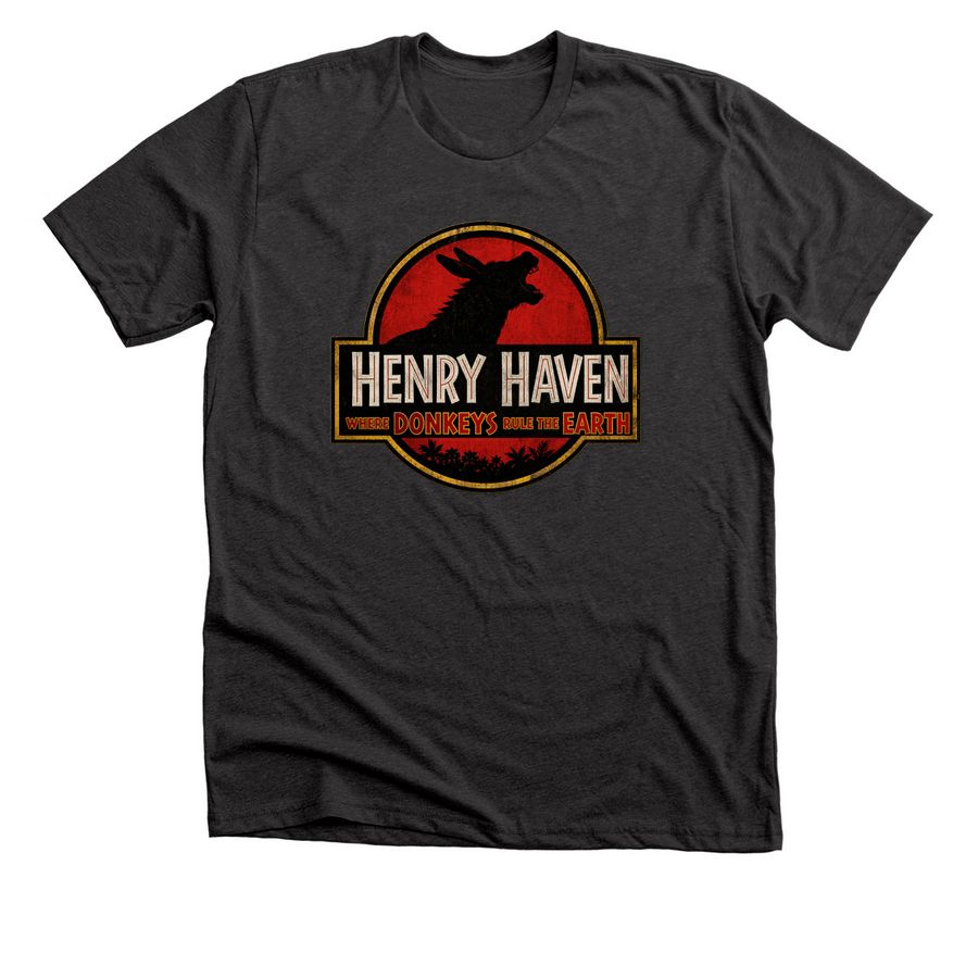 Henry Haven - Donkeys Rule, a Dark Grey Heather Premium Unisex Tee