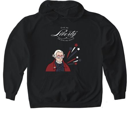 Patrick Henry 2, a Black Gildan Softstyle Pullover Hoodie