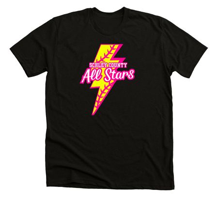 SC 10u Lightning Dark / Pink, a Black Heather Premium Unisex Tee