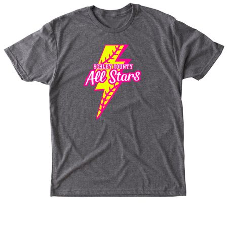 SC 10u Lightning Dark / Pink, a Premium Heather Triblend Unisex Tee