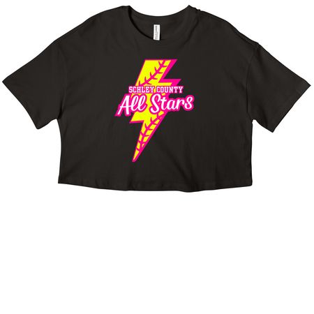 SC 10u Lightning Dark / Pink, a Black Women?s Cropped Cotton Tee