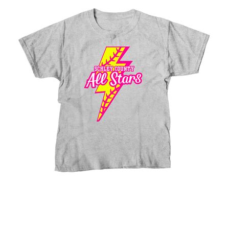 SC 10u Lightning Dark / Pink, a Sport Grey Youth Unisex Tee