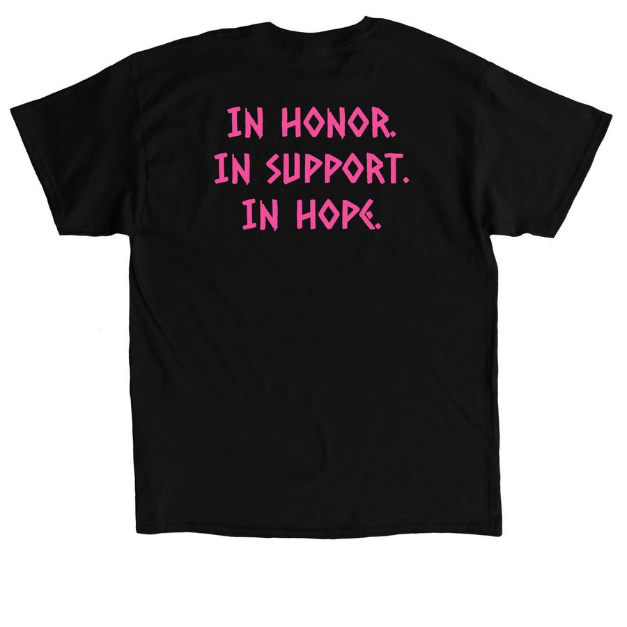 Support Team Valhalla, a Black Classic Unisex Tee (back-view)