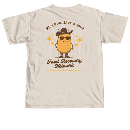 Food Recovery Network Cowboy Spud Shirt, a Ivory Comfort Colors Unisex Tee (back-view)