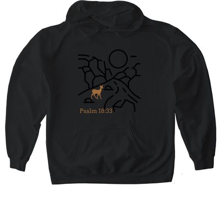 Surefooted, a Black Gildan Softstyle Pullover Hoodie