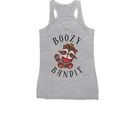 The Boozy Bandit, a Athletic Heather Women's Racerback
