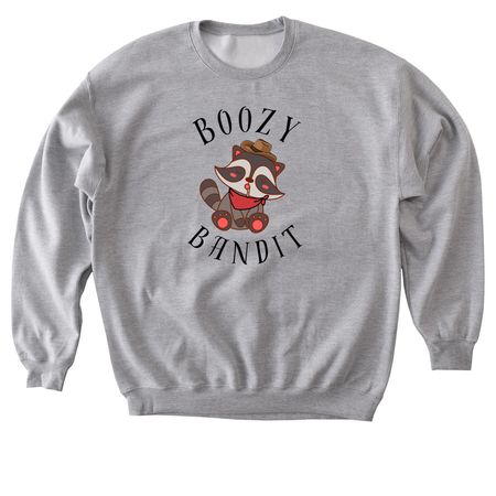 The Boozy Bandit, a Sport Grey Softstyle Crewneck Sweatshirt