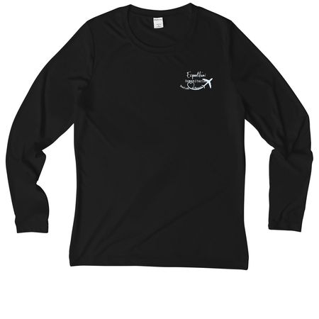 Expedition: Humanitarian SPF Shirts!, a Black Women's UV Performance Long Sleeve Tee