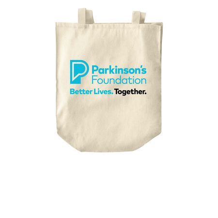 Parkinson's Foundation Canvas Tote, a Natural Over-the-Shoulder Shopping Tote Bag