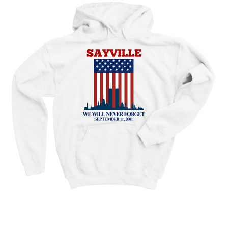 September 11th Remembrance, a White Youth Pullover Hoodie