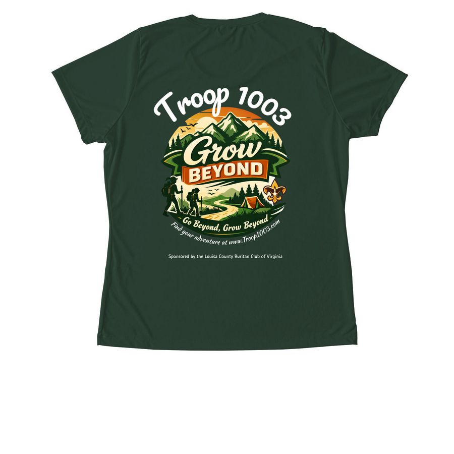 Troop 1003 ? Grow Beyond | Performance Tee, a Forest Green Women's Performance Tee