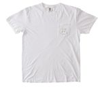 Your Dog Called, a White Comfort Colors Pocket Tee (back-view)