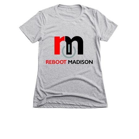 REBOOT MADISON, a Dark Heather Grey Women's Slim Fit Tee