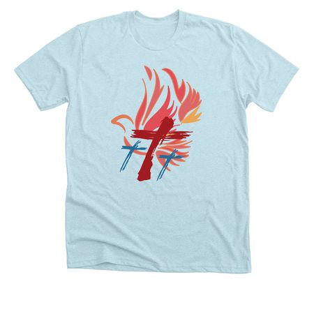 2023 Calvary logo (fixed version)&nbsp;, a Heather Ice Blue Premium Unisex Tee