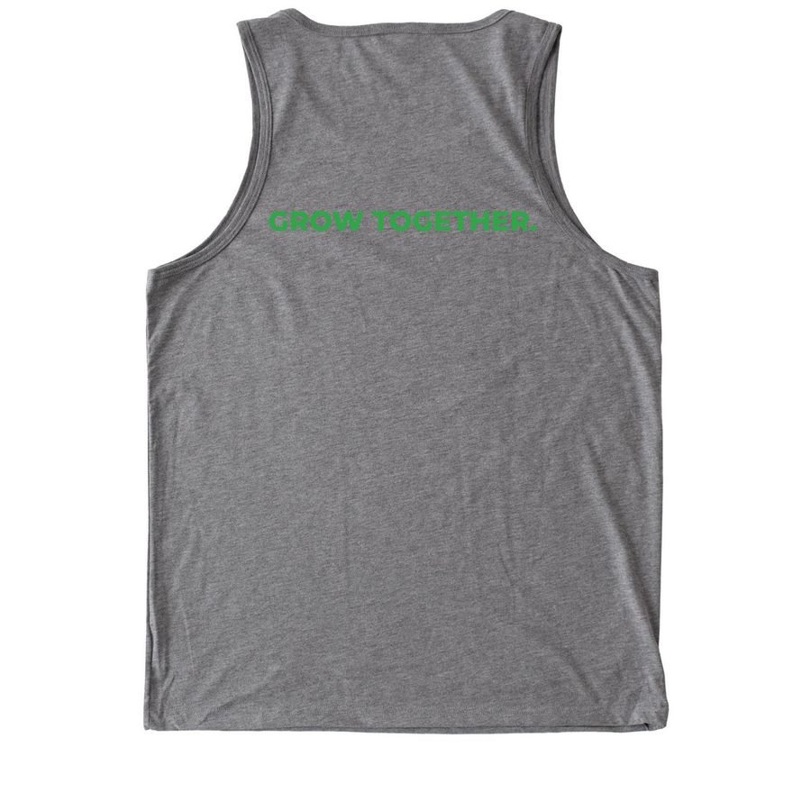 Support GTI, a Aluminum Grey Allmade Eco Triblend Tank (back-view)