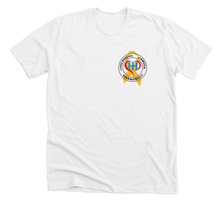 End Cancer in Kids, a Solid White Blend Premium Unisex Tee