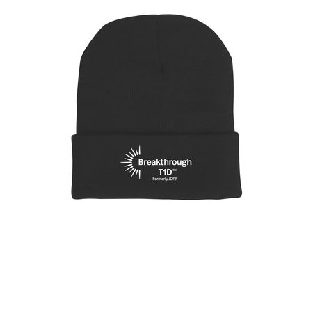 New! Head Oven, a Black Printed Cuffed Beanie