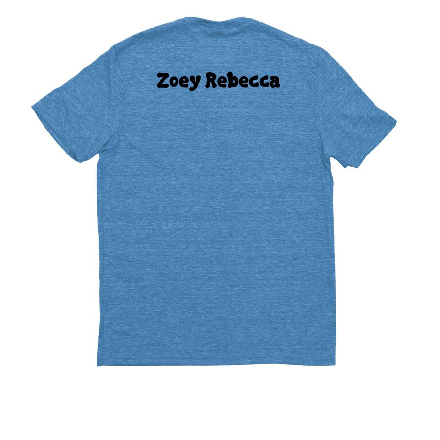 SHARK SQUAD!, a Azure Blue Allmade Eco Triblend Unisex Tee (back-view)