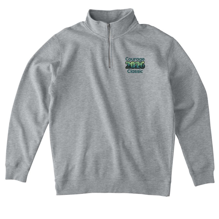 NICU Courage Classic 2026, a Grey Heather Midweight Quarter Zip Pullover