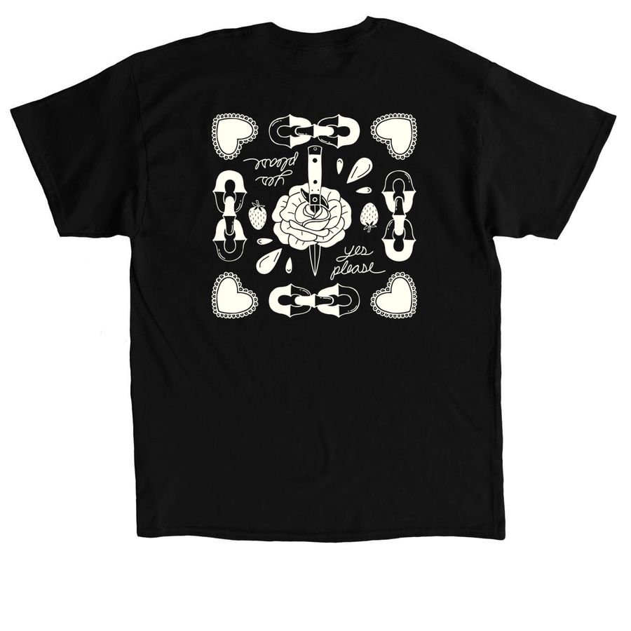 Cute n' Hardcore Handkerchief&nbsp;&nbsp;, a Black Classic Unisex Tee