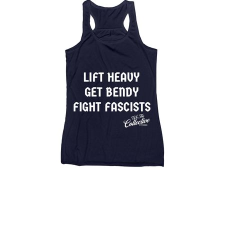 FIGHT FASCISTS HOODIE, a Navy Women's Racerback