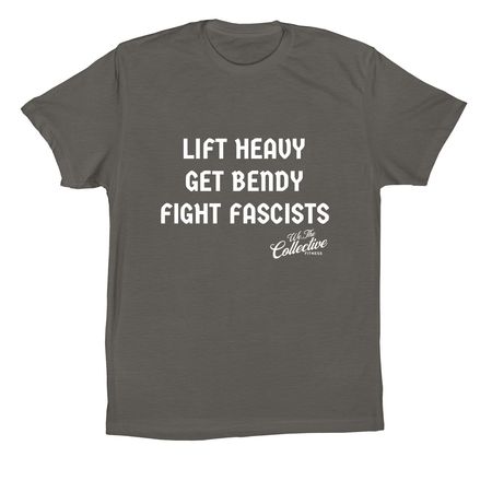 FIGHT FASCISTS HOODIE, a Asphalt Premium Cotton Tee