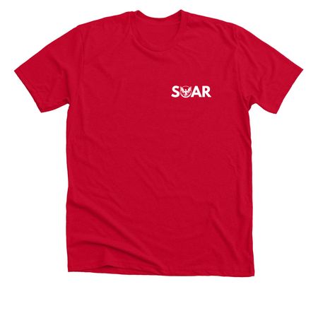 SOAR TOGETHER, a Solid Red Blend Premium Unisex Tee
