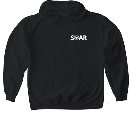 SOAR TOGETHER, a Black Gildan Softstyle Pullover Hoodie