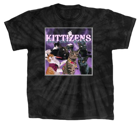 Kittizens for the Kids, a Black Classic Tie Dye Tee